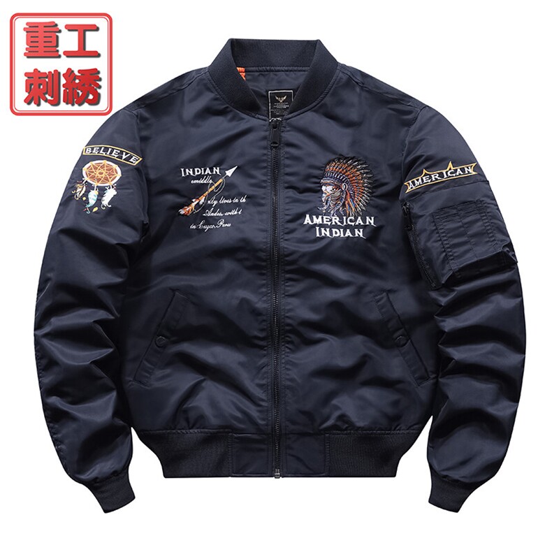 美式潮牌宽松版型飞行服时尚潮牌户外运动休闲加棉,男装夹克,星座210-5(原414-2)
