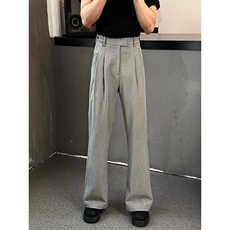 （量大价优)~TR原版面料夏季冰丝垂感显瘦西装微喇长裤K06016P55，男装西裤，星座1004（原星座815-3）