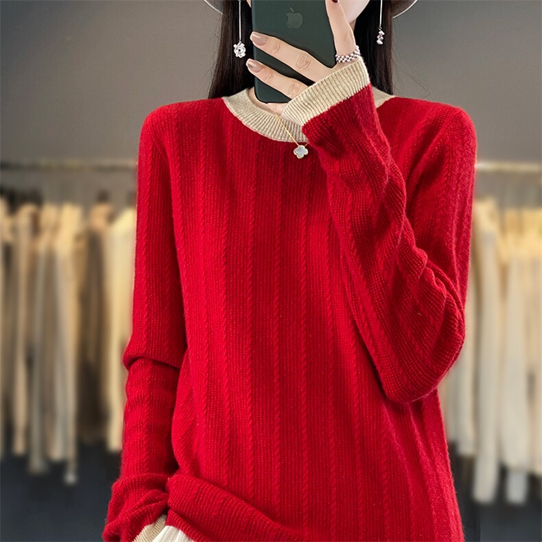 S-2322秋装新款宽松显瘦长袖内搭洋气外穿羊毛衫,女装羊毛衫,蒙莲贝斯