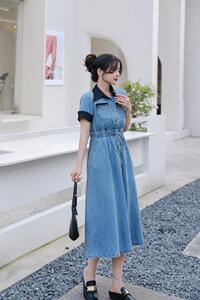 2023年夏装牛仔连衣裙,女装连衣裙,贻思茗