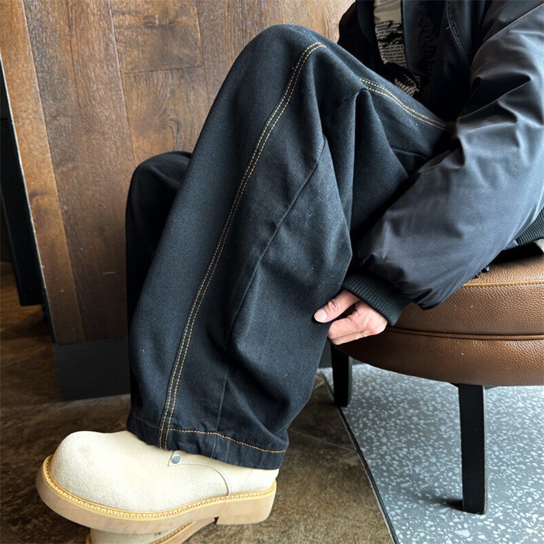 611-3BK0012特价P46美式2侧边双线宽松男女牛仔裤,男装牛仔裤,星座1218（原611-3）