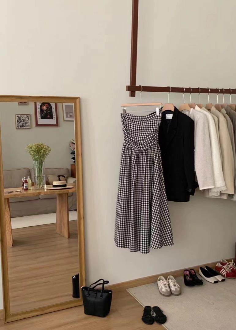 卖了几万条的抹胸连衣裙，抹胸，唇蔻