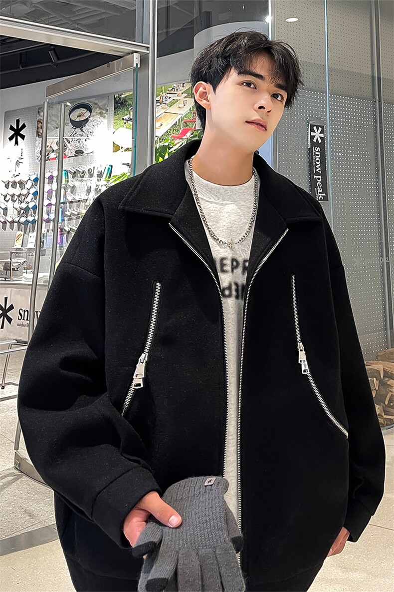 男装呢料夹克2026秋冬季新款毛呢大衣男生外套XZ514-2-F603-P125,男装夹克,星座514-2(原B239)