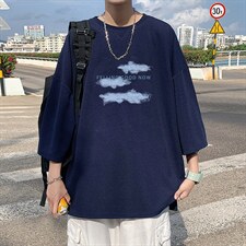 Q11143-P30 春夏季七分袖t恤男大码五分袖男短袖中袖图片