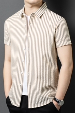 YL6112春夏男士新款短袖衬衫青年修身翻领衬衣休闲打底衫，男装T恤，电商B360