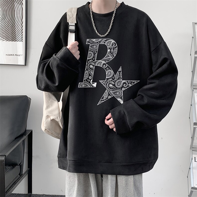 麂皮绒卫衣男大码重磅长袖t恤男JW81328-P35,男装卫衣,电商A040