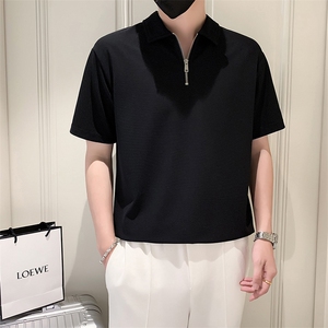 23翻领拉链男士T恤A210-8012-p4895%涤纶5%氨纶