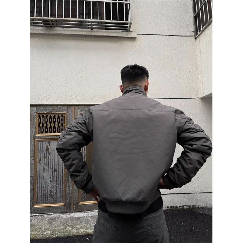 W10770-P75网图现货美式教练夹克棉服三防保暖短款工装外行棉衣,男装夹克,星座1608