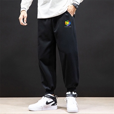 K12101-P40加绒P50束脚纯棉运动裤男士休闲裤大码宽松卫裤男，男装休闲裤，电商A040A