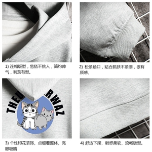 KS21160-P38 加绒款-P43 连帽开衫卫衣男运动外套大码班服 网格图片
