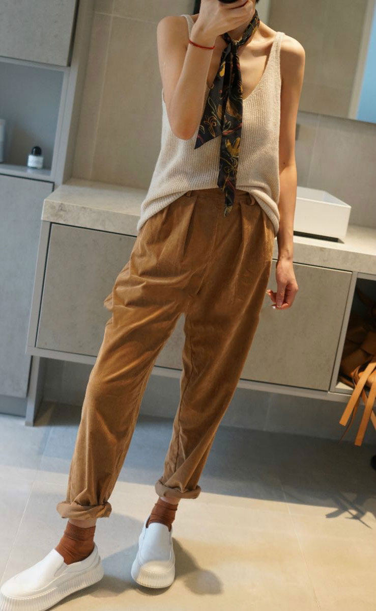 秋冬季新款舒适显瘦时尚百搭元宝针打底吊带，女装背心吊带，恒恩羊绒