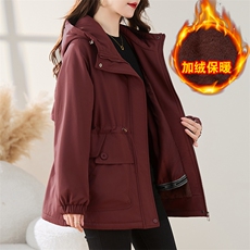 现货！2024冬季新款棉衣女安可拉红加绒棉服外套，女装棉衣/棉服，慕咨