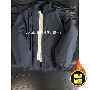 现货冬季美拉德立领飞行夹克廓形高街棒球服加棉加厚棉衣外套图片