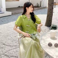 大货已出2022夏复古清新风套装251-5002-P130-K188，女装连衣裙，浙宝189