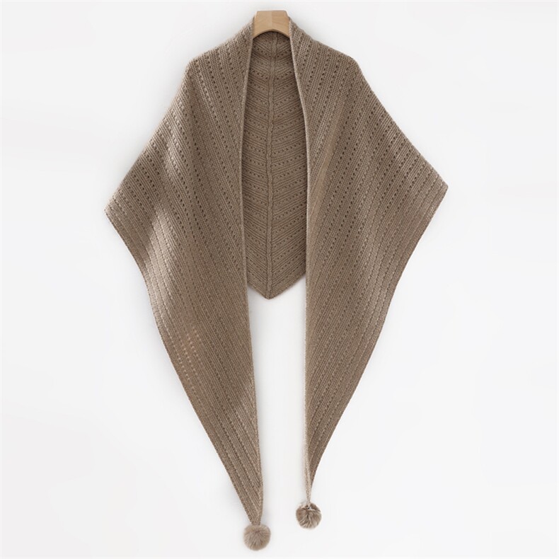 2025年秋季新款百搭女士三角巾披肩，披肩，绒上羊绒