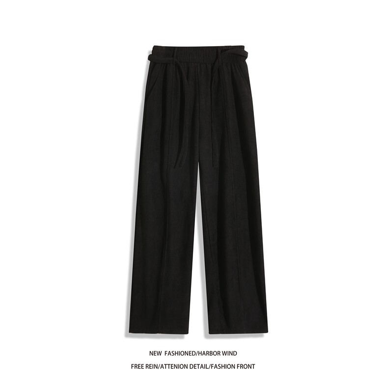 冬季新款美式拼接灯芯绒腰绳加绒休闲裤B315-K25902JR-特p42控78,男装卫衣,电商B315