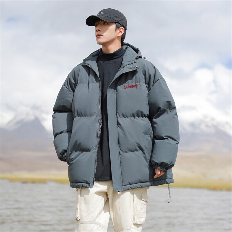 现货抖音得物可供视频三防加厚羽绒连帽棉衣外套面包棉服85535,男装棉衣,电商A486