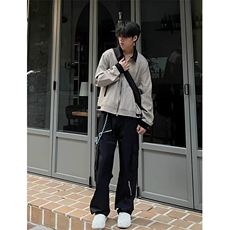 【网图现货】千鸟格翻领拼接外套男1188/P75，男装夹克，星座205-3