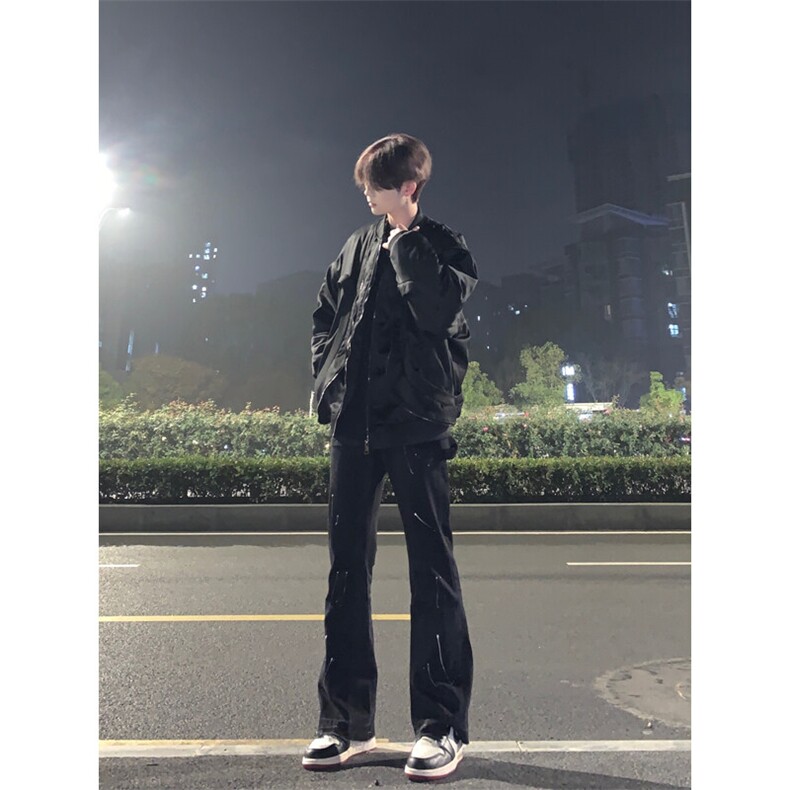 美式复古泼墨漆点牛仔裤,男装牛仔裤,星座310A-4