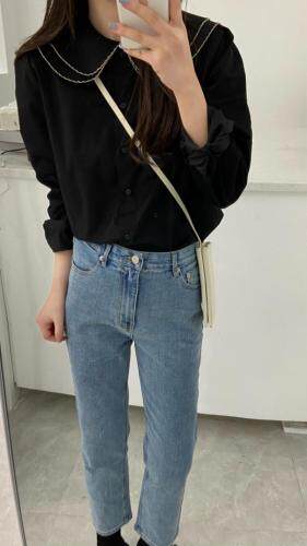 韩版娃娃领衬衫,女装衬衫,HJ