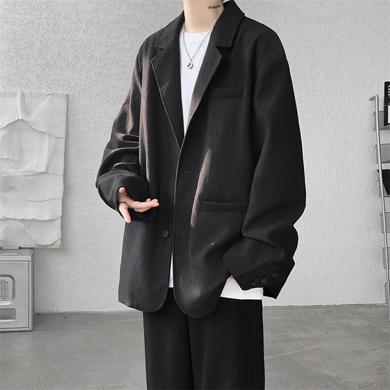 8XL-M肌理感西服美式休闲西装外套男复古痞帅高级感衣服XF002P85,男装西服套装,电商B312