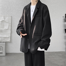 8XL-M肌理感西服美式休闲西装外套男复古痞帅高级感衣服XF002P85，男装西服套装，电商B312