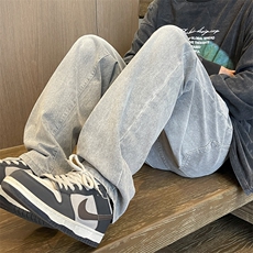 日系牛仔裤男港风潮流做旧痞帅百搭2023秋冬季ins长裤RK1081-P41，男装牛仔裤，星座412-3