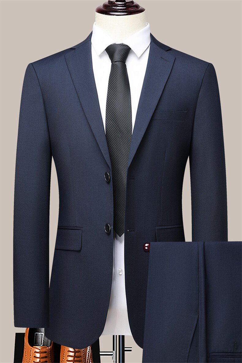 高品质商务休闲两件套,男装西服套装,电商D210
