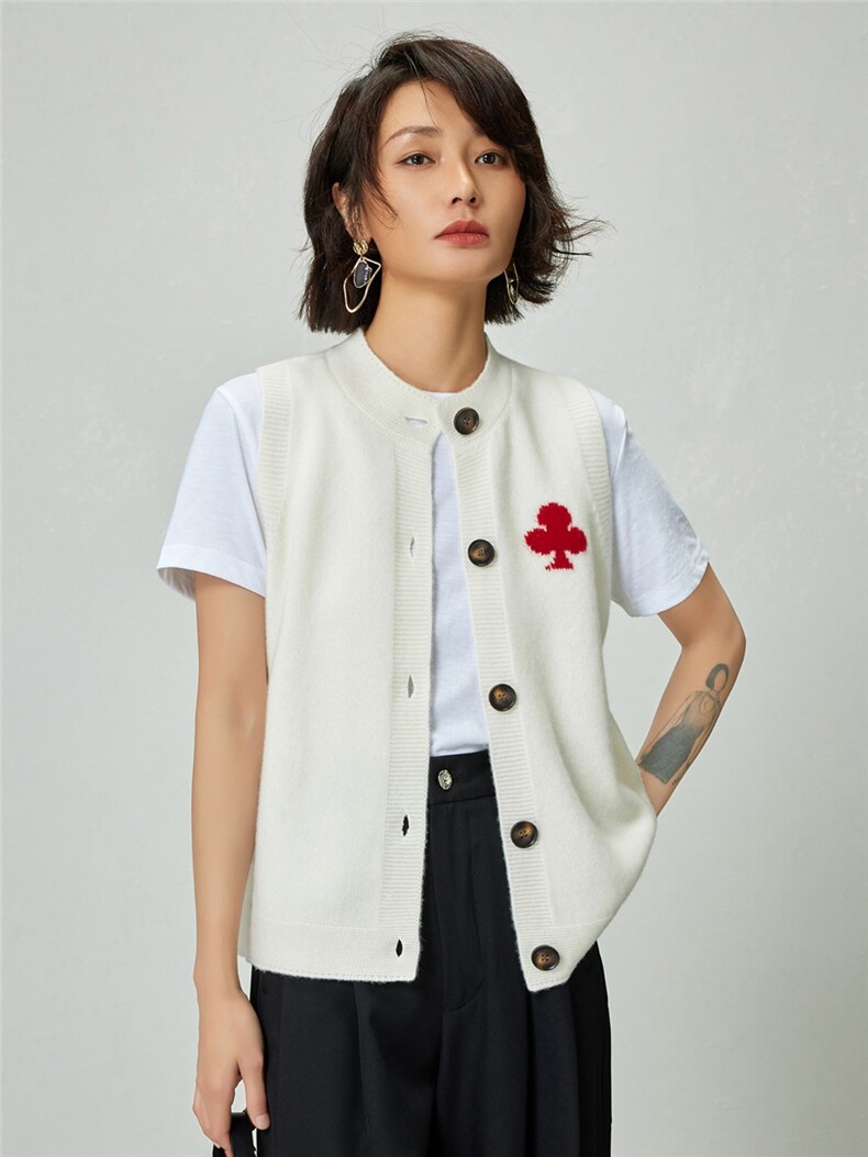 2025年秋季新款一帆顺风马甲，女装针织衫/毛衣，邦太羊绒