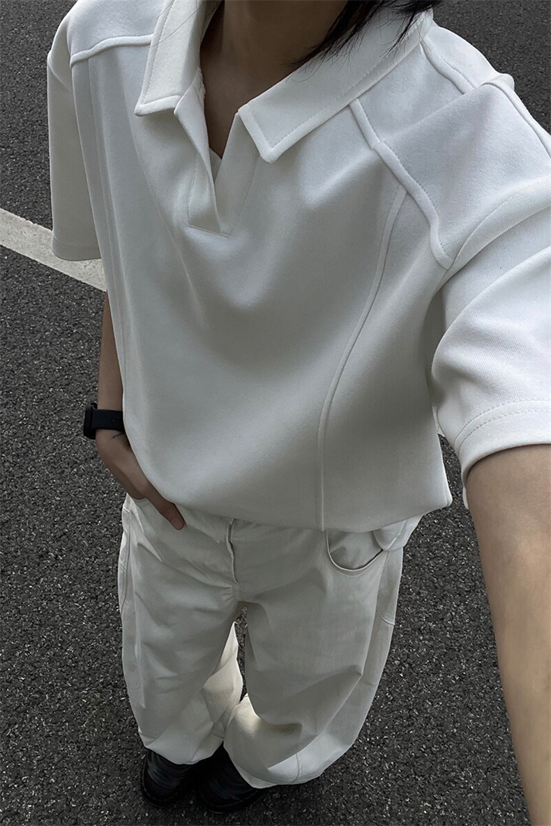 主推重磅POLO衫夏季短袖翻领半袖上衣cleanfit正肩t恤衫S419特28,男装Polo衫,电商A233-1