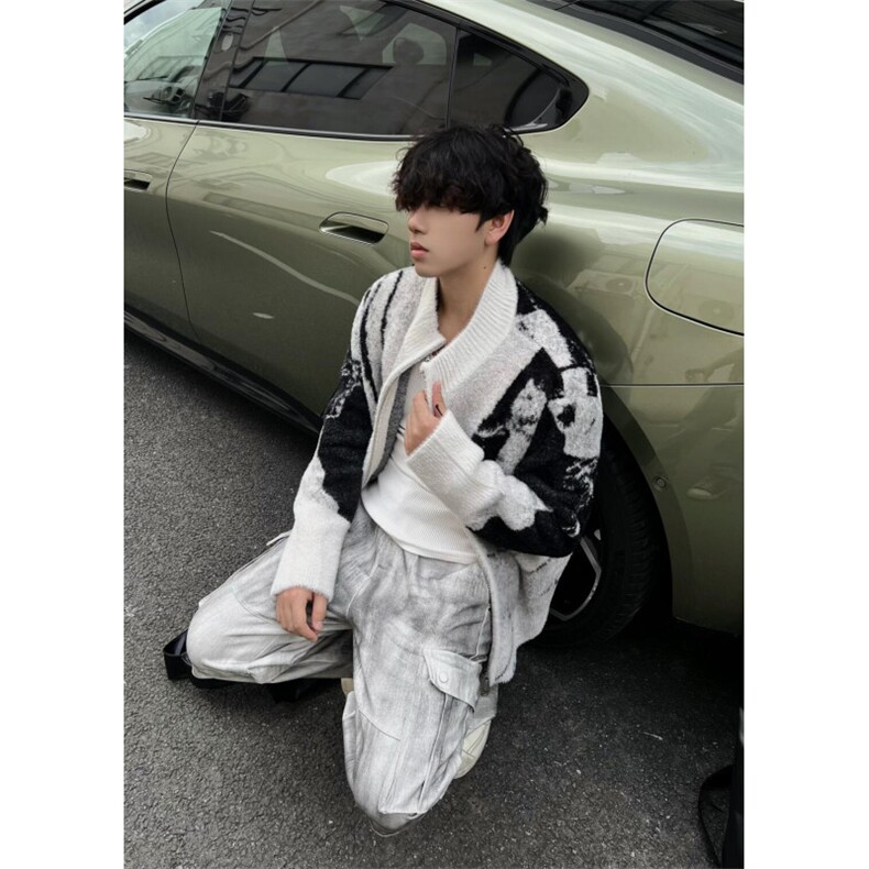 【有货】cleanfit撞色毛衣男秋冬高级痞帅开衫针织衫B06LL-特P68,男装针织衫/毛衣,星座1007（原301D）