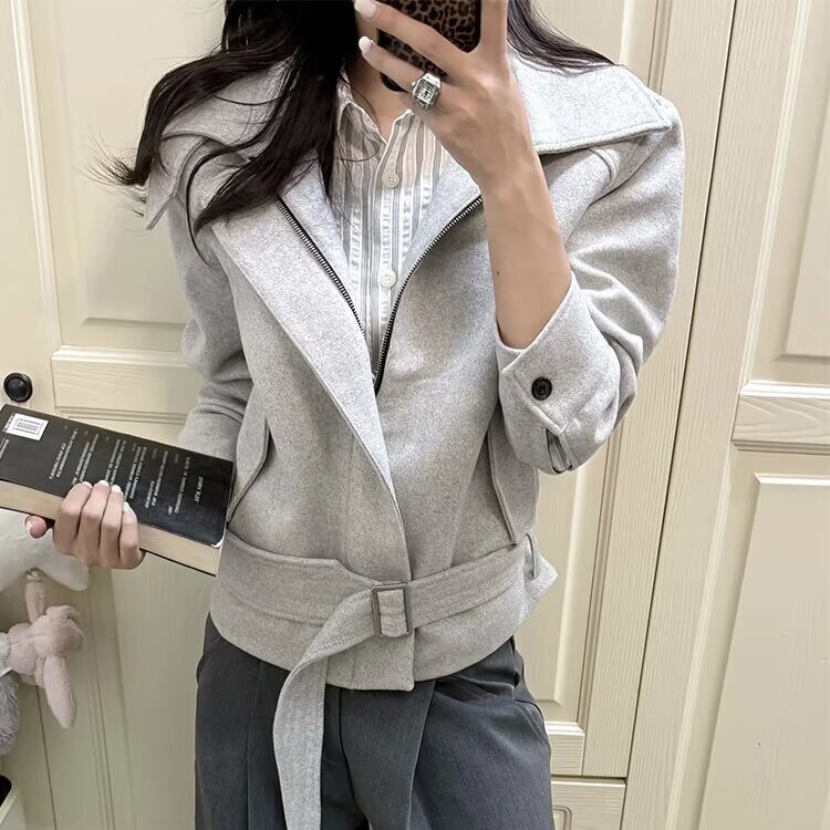 加绒加厚冬款男女工装织带毛呢棉袄宽松保暖棉衣外套MY8235 P115图片