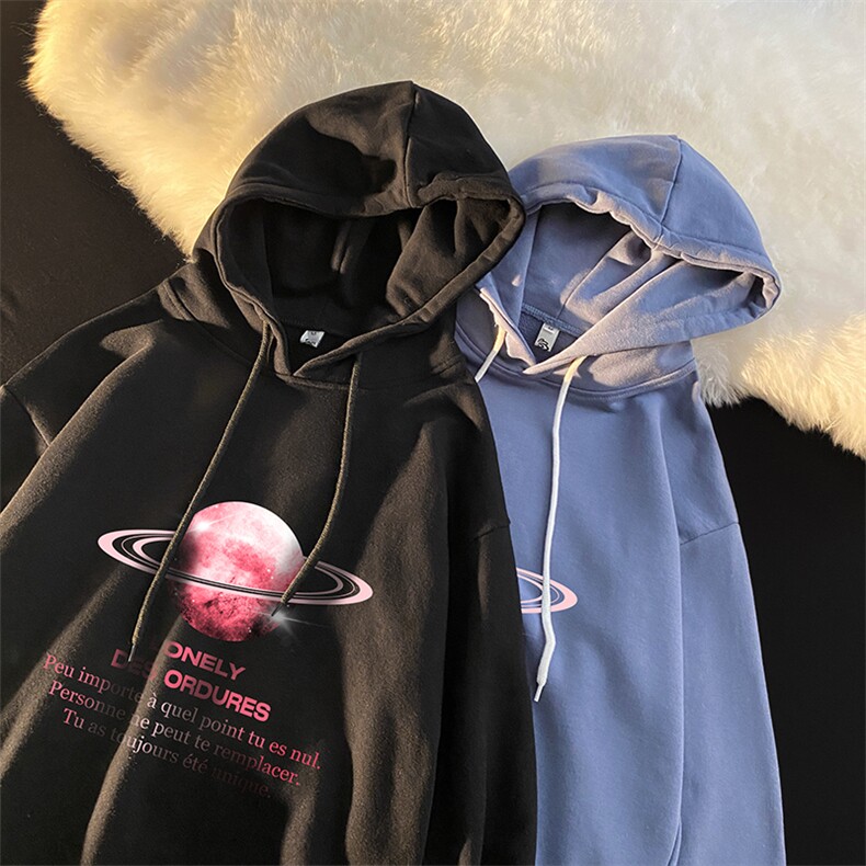 WY2184-P35 加绒款-P40 纯棉连帽卫衣男大码运动帽衫宽松薄外套男图片