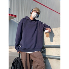 美式复古基础款上衣简约宽松连帽卫衣男W4678-P38【特价】，男装卫衣，电商A007