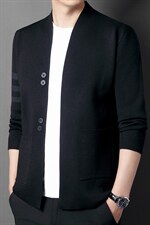 秋季2023新款毛衣开衫男士商务休闲中年针织男装纯色圆领外套，男装针织衫/毛衣，电商B212（原钱塘6029）