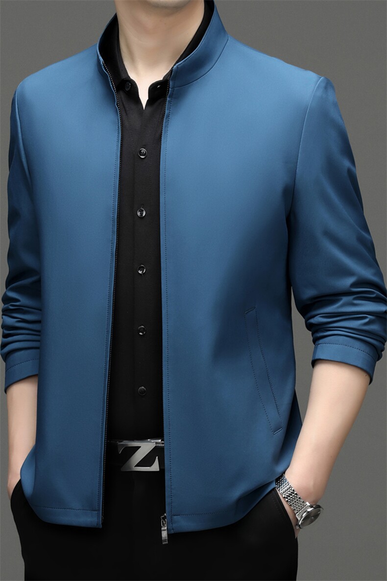 Z1316春季新款2023年男士休闲长袖立领夹克商务外套,男装夹克,电商B360