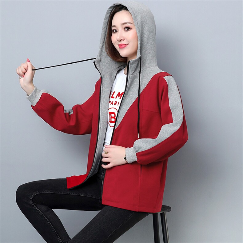 春秋休闲连帽卫衣外套女士2024新款中年妈妈刺绣洋气减龄百搭开衫图片