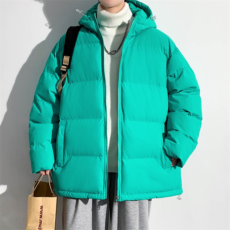 冬上新青少年加棉加厚棉服潮纯色休闲连帽棉衣外套男女9979-P80,男装棉衣,电商A441-1