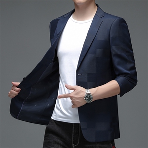 X1001钱塘2020-2时尚休闲百搭帅气中青年男士春秋季西服外套P150图片