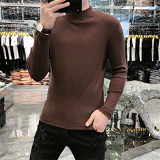 22新款秋冬潮牌男简欧大码休闲圆领双面德绒打底衫长袖A-800-P43，男装T恤，电商A227B（原钱塘4066-1）