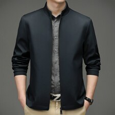 BNA8826钱塘2020-2中年男士春秋款商务休闲拉链夹克外套货稳P115，男装夹克，钱塘207-2