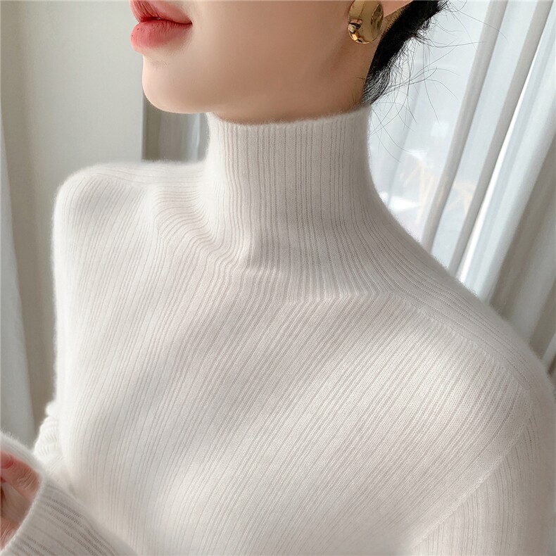 2025年秋季女士一线成衣长袖打底,女装羊绒衫,百越羊绒