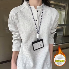 加绒加厚冬款男女立领卫衣宽松拼接保暖宽松外套WY91P40，男装棉衣，星座1013-1