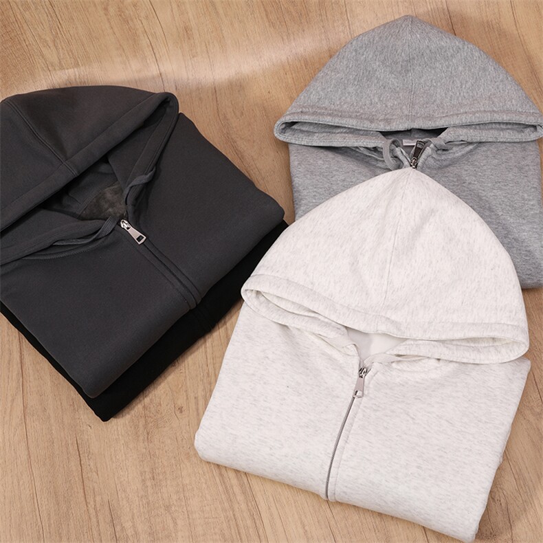 xcy-705#420克宽松冬季加绒拉链外套情侣款，女装短外套，兴旺制衣·烫画T恤