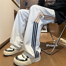 XZ616秋季新款异色织带撞色拼接破缝休闲长裤TY1089特P40控78，男装休闲裤，星座512A（原616）