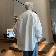 S89-P42不规则拉链设计感长袖衬衫，男装衬衫，星座1501-1