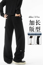 190加长版高个子卫裤男春秋宽松直筒阔腿运动裤休闲百搭KZ085P50，男装休闲裤，电商B312