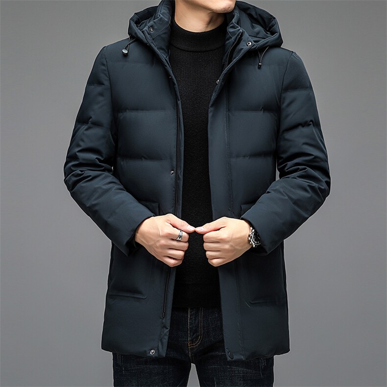 2023冬季休闲男士连帽中长款羽绒服青年加厚保暖鸭绒HD6805-P260,男装羽绒服,星座1105-3