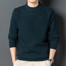 休闲商务纯色毛线衣中青年男厚毛衣爸爸雪装打底衫YYJ35-P110，男装针织衫/毛衣，电商B212（原钱塘6029）