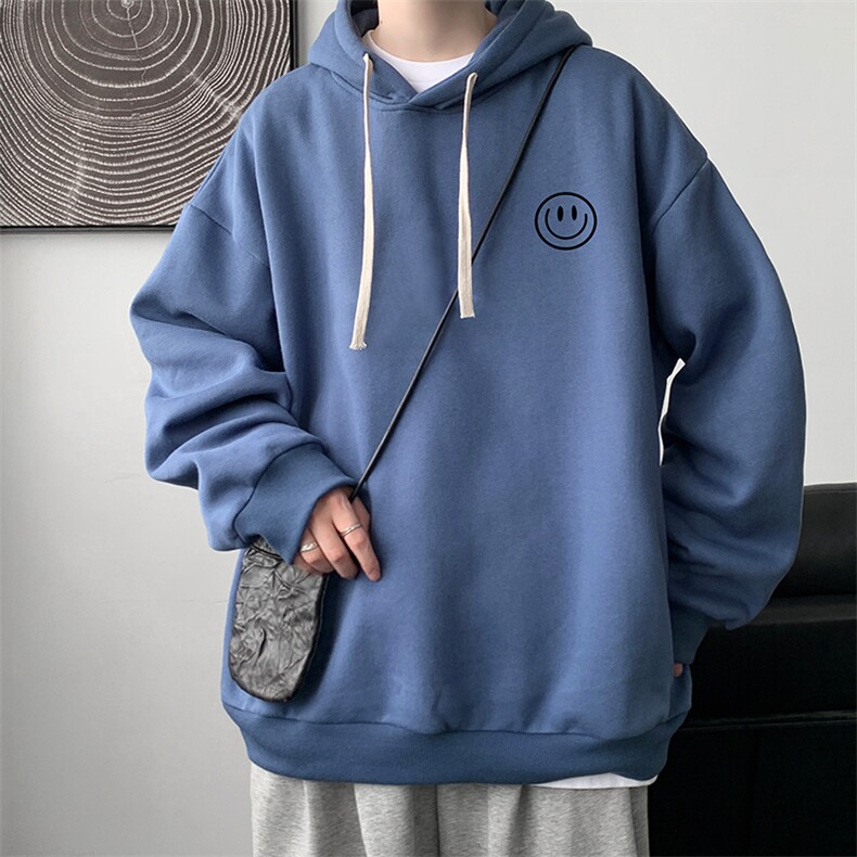 WY2224-P35加绒款-P40纯棉连帽卫衣男大码运动帽衫宽松薄外套男,男装卫衣,电商A040